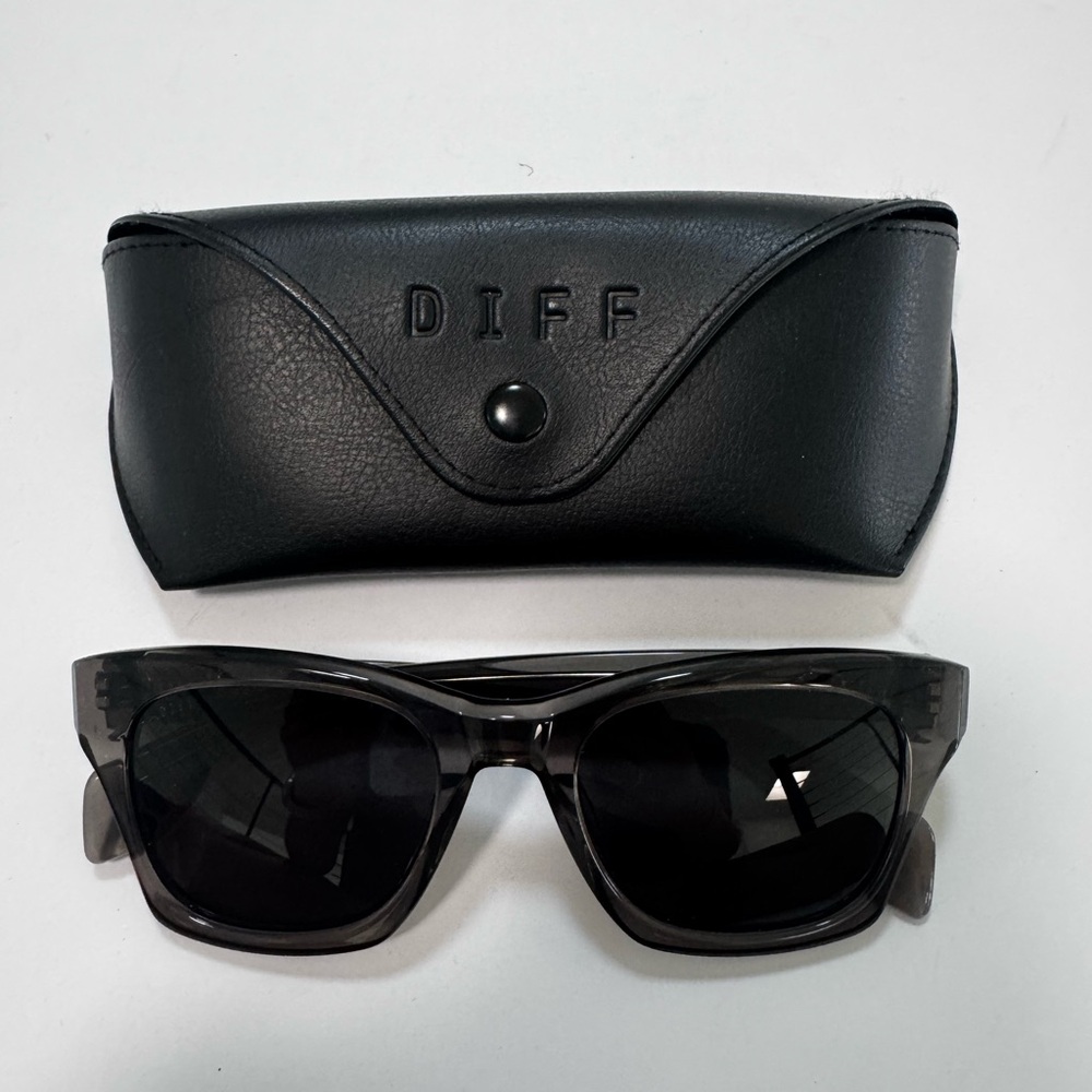 DIFF 🏷️ NWOT UNISEX Black Sunglasses with Case